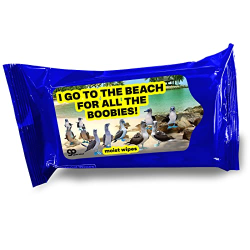 I Go to the Beach for Boobies Wipes