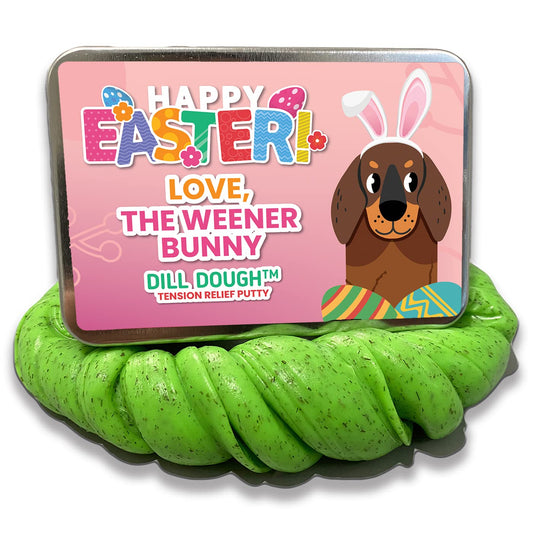 Happy Easter Weener Bunny Dill Dough